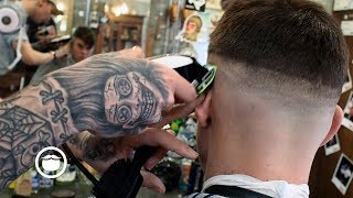 Classic Barbershop Skin Fade Haircut [upl. by Notfol]