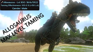 MAX LEVEL ALLOSAURUS TAMINGARK Survival Evolved Mobile [upl. by Euqitsym]