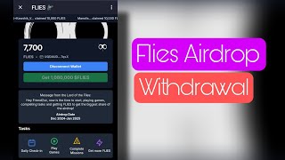 Flies Telegram Bot  Flies Airdrop Withdrawal  Flies Bot Telegram Wallet Connect amp Listing Date [upl. by Travus]