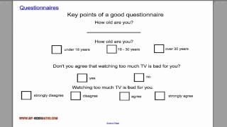 Questionnaires [upl. by Aydne]