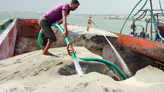 Unloading Giant Ship Full of Sand With a Genius Technique [upl. by Carrew356]