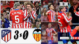 FT Atlético Madrid 30 Valencia 🔥39 Gallagher ⚽️54 Griezmann ⚽️94 Álvarez ⚽️ [upl. by Eizzik]