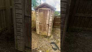 Shed roof felt renewed wood sanded treated then painted deaconsbank glasgow diy gardening [upl. by Eldorado]