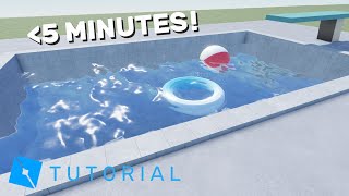 Roblox Studio  How to Make a Simple Yet REALISTIC Swimming Pool [upl. by Algy]