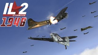 IL2 1946 B17 Flying Fortresses attacked by Fighters [upl. by Htebzil3]