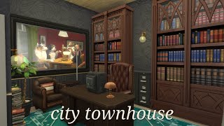 City Scene BiscottiCuriouss Townhouse  No CC Build  Sims 4 Build [upl. by Mahon]