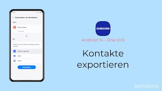 Kontakte exportieren  Samsung Android 14  One UI 6 [upl. by Wyler]