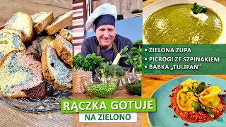 Rączka gotuje babka quotTulipanquot zielona zupa pierogi ze szpinakiem [upl. by Denby]