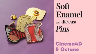 Cinema 4D Tutorial  Realistic Enamel Pins Octane [upl. by Elly116]