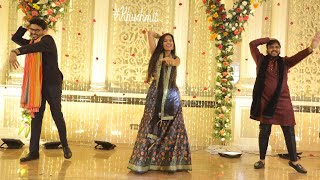 Best Sangeet Dance Performance for this Shadi season  Energetic Duet on Raanjhana and trio Kajra Re [upl. by Varrian430]