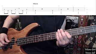 Volcano Girls by Veruca Salt  Bass Cover with Tabs PlayAlong [upl. by Ayotahs]