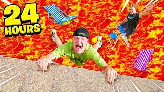 24 HOUR EXTREME FLOOR IS LAVA CHALLENGE [upl. by Dallis642]