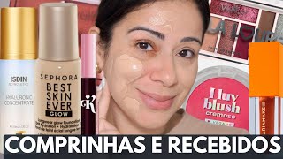 TESTEI A BASE MAIS FAMOSA DA SEPHORA  COMPRINHAS E RECEBIDOS [upl. by Rechaba561]