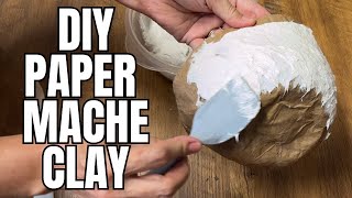 How To Make Paper Mache Clay In Minutes [upl. by Leinnad]