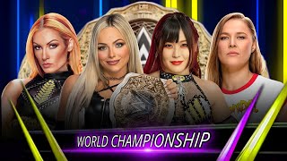 WWE 2K24  Liv Morgan vs Iyo Sky vs Ronda Rousey vs Becky Lynch Full Match WWE Highlights [upl. by Durware]