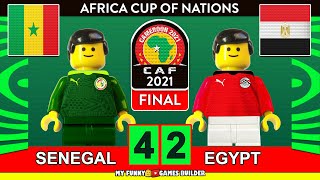 Afcon 2021 • Senegal vs Egypt 42 🏆 Penalty Shootout in Final Africa Cup of Nations 2022 • Lego Goal [upl. by Gherlein]