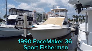 1990 PaceMaker 36 Sport Fisherman [upl. by Ecaidnac]