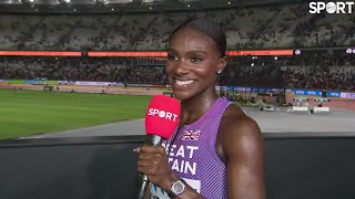 Dina AsherSmith after the Womens 100m Final [upl. by Wartow]