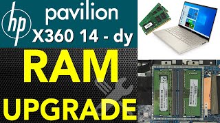 How to upgrade RAM for Hp X360 14 DY series laptop [upl. by Yerdua746]