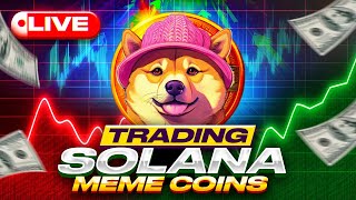 Trading meme coins LIVE Solana [upl. by Nenney]