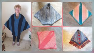 Gestrickte und gehäkelte Ponchos  Julebuergerfee [upl. by Tiebold]