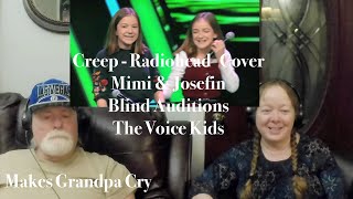 Mimi amp Josy aka HAVET cover Creep  The Voice Kids  Grandparents from Tennessee USA react [upl. by Lledraw85]