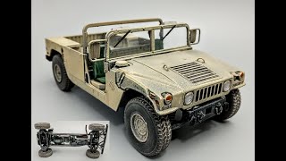 ALL NEW KIT Humvee HMMWV M1097A2 Scale Model Build How To Assemble Paint Weather Dirt Dust Rust Sand [upl. by Llywellyn]