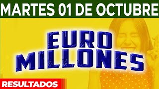 Resultado del sorteo Euromillones del Martes 1 de Octubre del 2024 😱🤑💰💵 [upl. by Aehr]