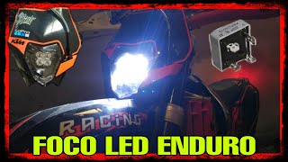 Como hacer FOCO LED ENDURO moto sin BATERIA  KTM Factory Led Headlight  Homemade LED dirt bike [upl. by Anirtek211]