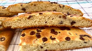 Recette du Pain Focaccia aux Olives et Ail Rôti Sans Pétrissage [upl. by Enohsal]