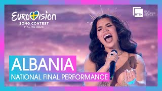 Besa Kokëdhima  Zemrën N’dorë  Albania 🇦🇱  National Final Performance  Eurovision 2024 [upl. by Mauve]