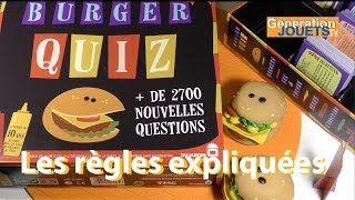 Burger Quiz Règles du jeu de société expliquées [upl. by Noevad]