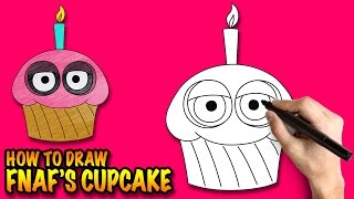 How to draw the Cupcake from FNAF  Easy stepbystep drawing lessons [upl. by Aros]