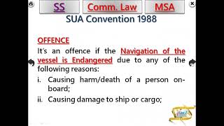 Marine Law  SUA CONVENTION  CHIEF MATE MMD EXAM PHASE 2 [upl. by Aia425]