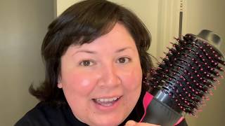 Revlon One Step Hair Dryer and Volumizer Tutorial  Short Thick and Coarse Hair [upl. by Rieger]