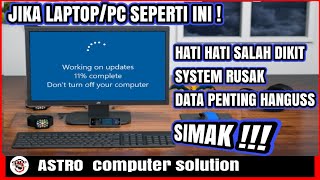 CARA MENGATASI WORKING ON UPDATES PADA WINDOWS 10  Laptop amp Komputer [upl. by Pratt]