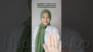 tutorial Pashmina crochet ceruty babydoll  pasmina picot ceruti babydoll premium [upl. by Libbna994]