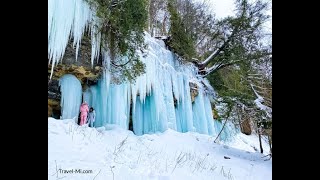 Have You Seen These Incredible Frozen Waterfalls in Michigans Upper Peninsula [upl. by Malaspina164]