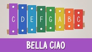 How to play Bella Ciao on a Xylophone  Easy Songs  Tutorial [upl. by Lebar]