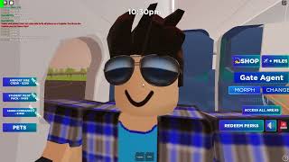 Going on a Plane Roblox Work at a Airport [upl. by Senalda670]