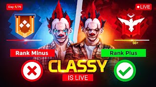 Rank Push ❌ Rank Minus ✅ Classy Live 👽 Day 475 freefirelive classyfreefire [upl. by Regen]