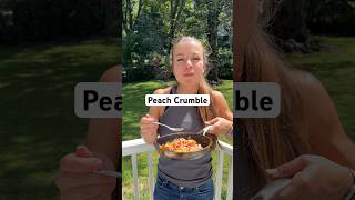 Healthy Peach Crumble 🍑  5Ingredient Easy Dessert [upl. by Nowtna833]