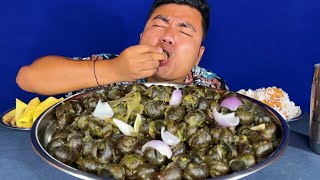 Tharoi Mukbang 598 🐌 Snails Eating Challenge ll Manipuri Mukbang ll Asian Food [upl. by Zitvaa705]