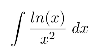 Integral of lnxx2 by parts [upl. by Siurtemed]