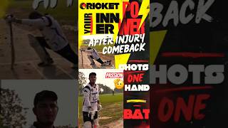 Cricket Passion even after Injury 🫡  Brave Batsman  One Hand Shot cricket shots shorts [upl. by Ydnac]