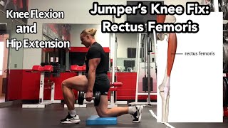 Jumper’s Knee A “Tight” Rectus Femoris Fix Patellar Tendon Pain [upl. by Jacobo]