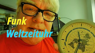 Analoge Weltzeituhr Zeitzonen Uhr funkgesteuert ► Analog Ham Radio Clock radio controlled [upl. by Aili291]