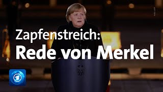 Großer Zapfenstreich Rede von Kanzlerin Merkel [upl. by Ahsienor]