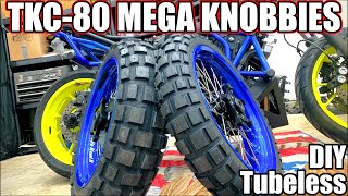 DIY Tubeless Conversion MT07 Adventure Build 4 [upl. by Meldoh]