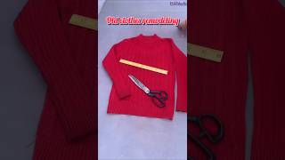 How to change a sweater into a cardigan shorts reuseideas video fashion [upl. by Adli]